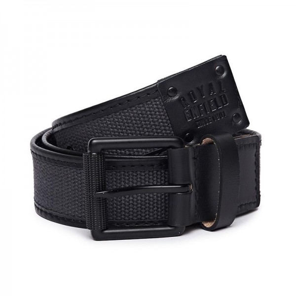 Royal Enfield Royal Enfield Leather Webbing Belt Black